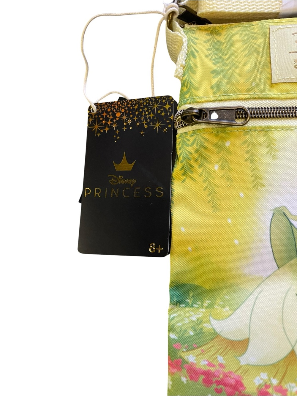 Loungefly Green Princess Illustration Crossbody with Cream Strap - Picture 4 of 7